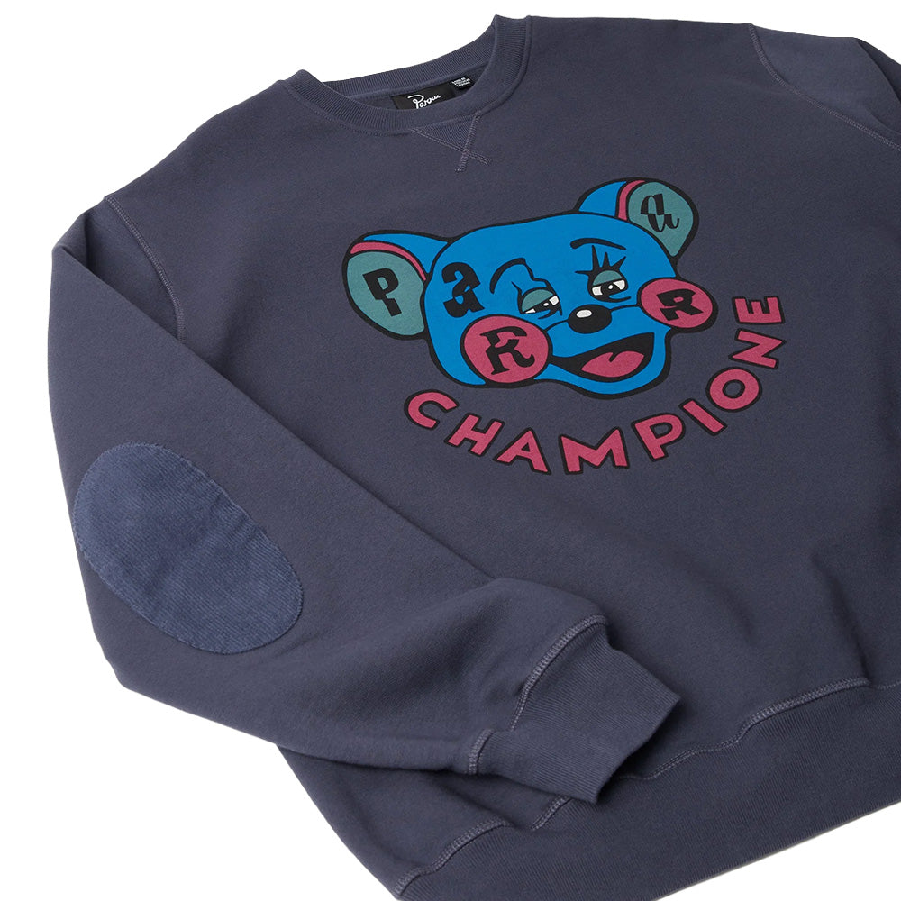 by parra 55131 tired champione crewneck sweatshirt grey