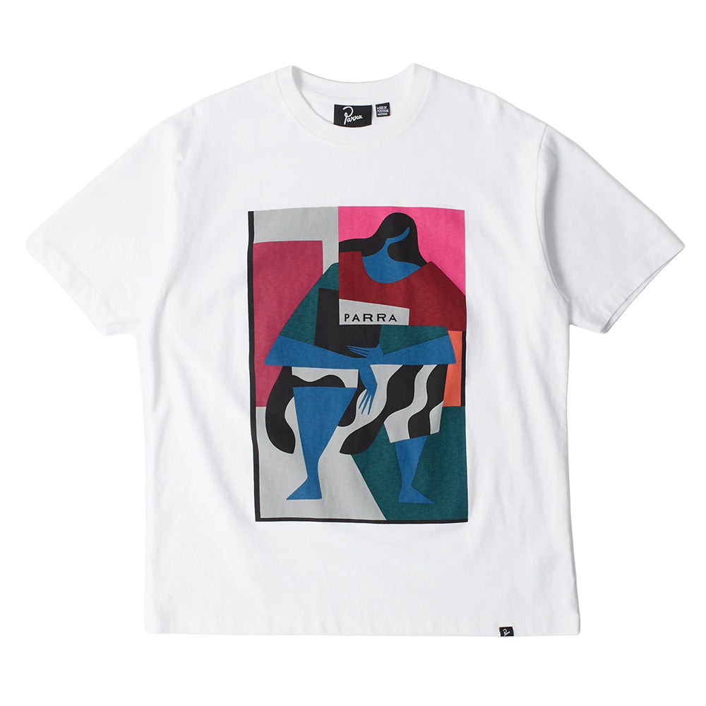 by parra 55165 reading the square t shirt white
