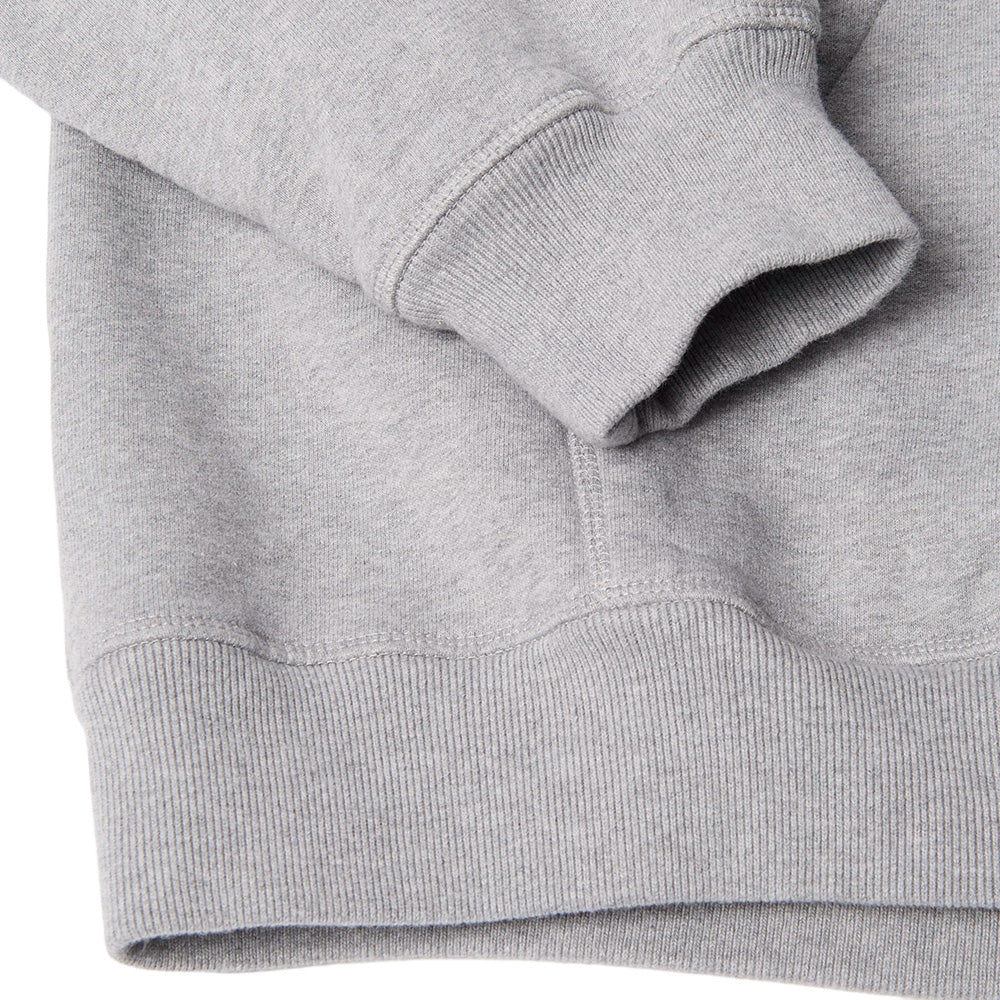 BY PARRA BY PARRA GAPPED HOODED SWEATSHIRT // GREY