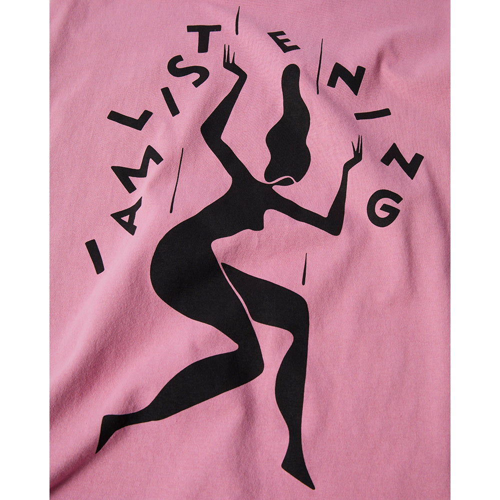BY PARRA BY PARRA NOT LISTENING T-SHIRT // PINK