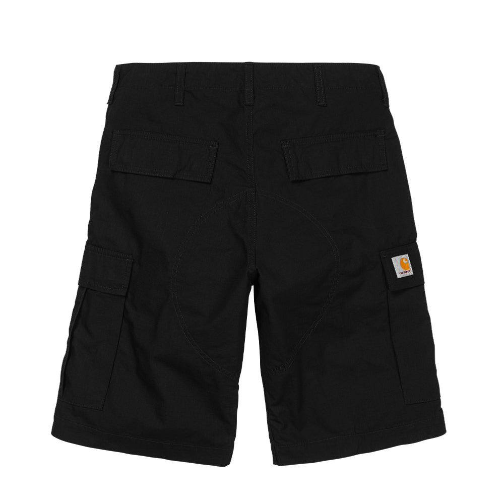 carhartt wip I028246 89 regular cargo short black rinsed