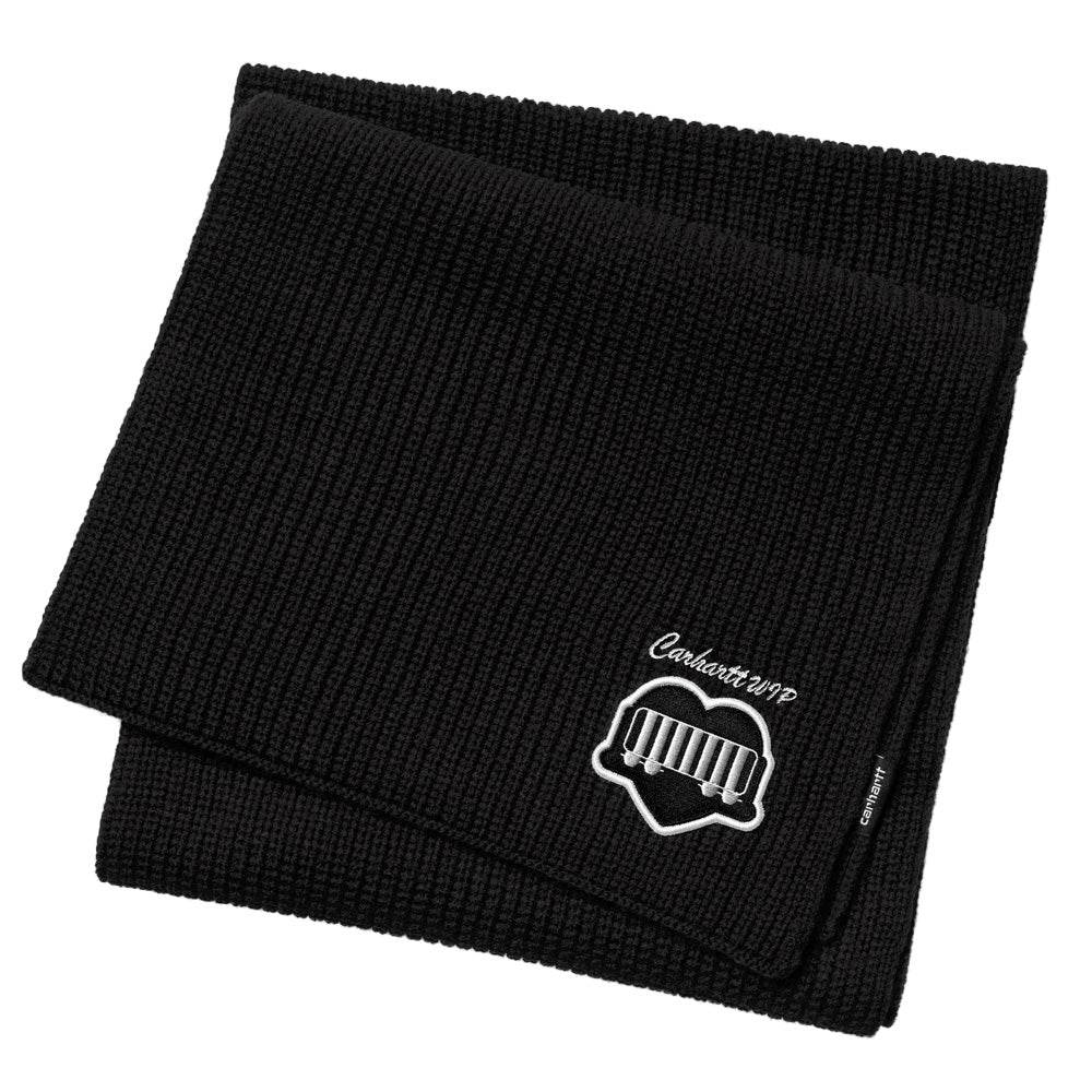 CARHARTT WIP CARHARTT WIP HEART TRAIN PATCH SCARF // BLACK