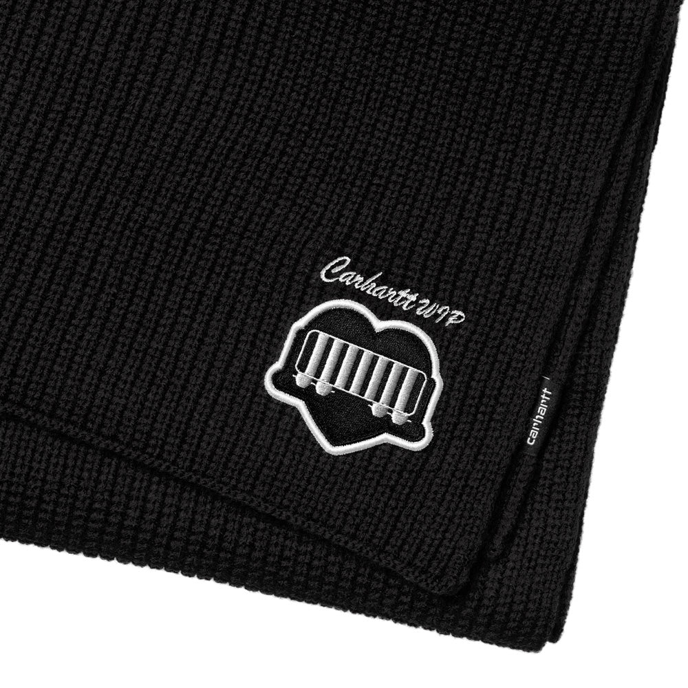 CARHARTT WIP CARHARTT WIP HEART TRAIN PATCH SCARF // BLACK