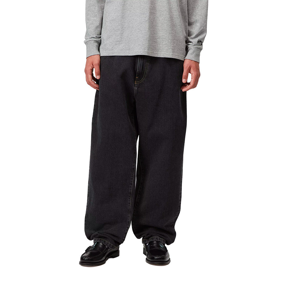 carhartt wip aaron pant black stone washed no length