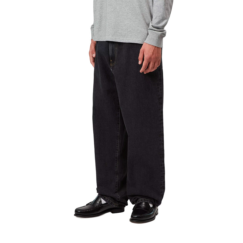 carhartt wip aaron pant black stone washed no length