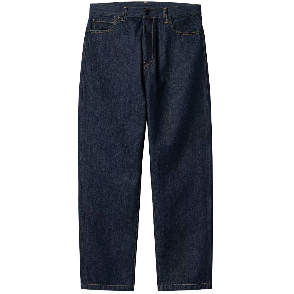 carhartt wip aaron pant blue rinsed no length
