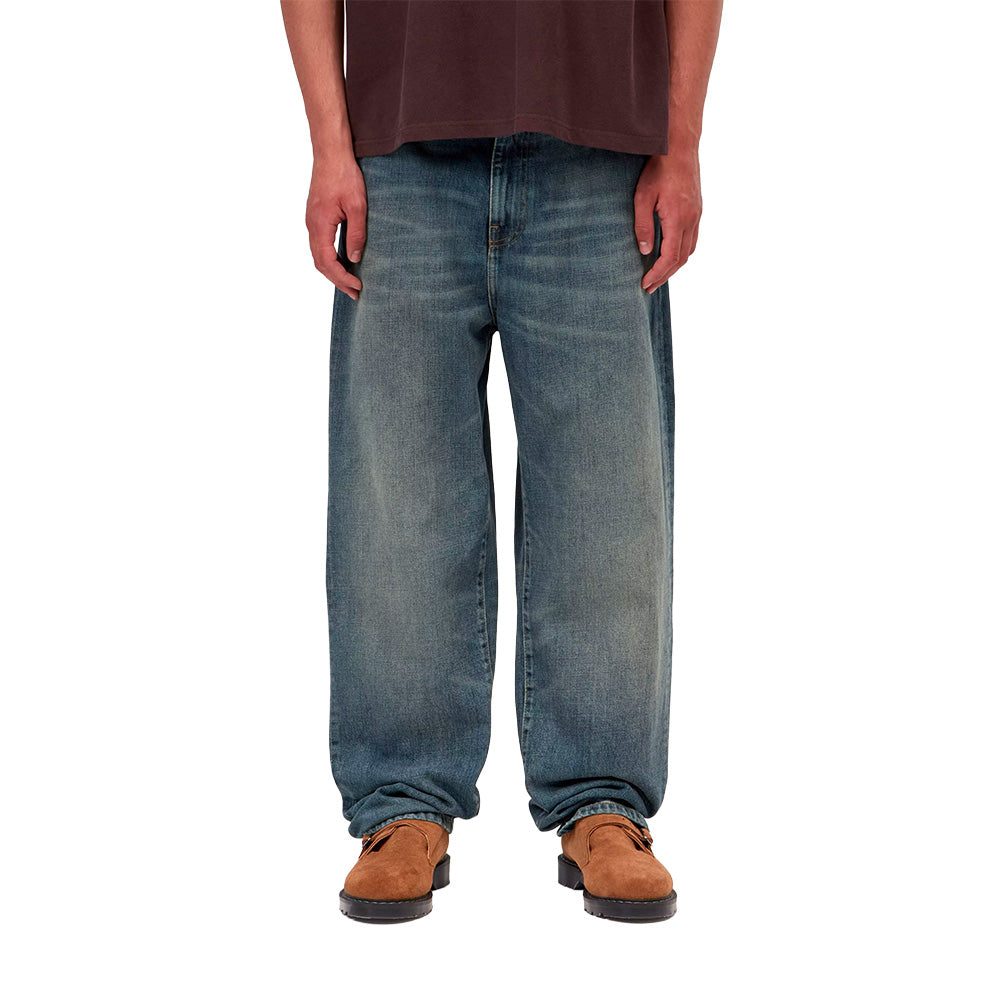 carhartt wip aaron pant blue worn used wash no length