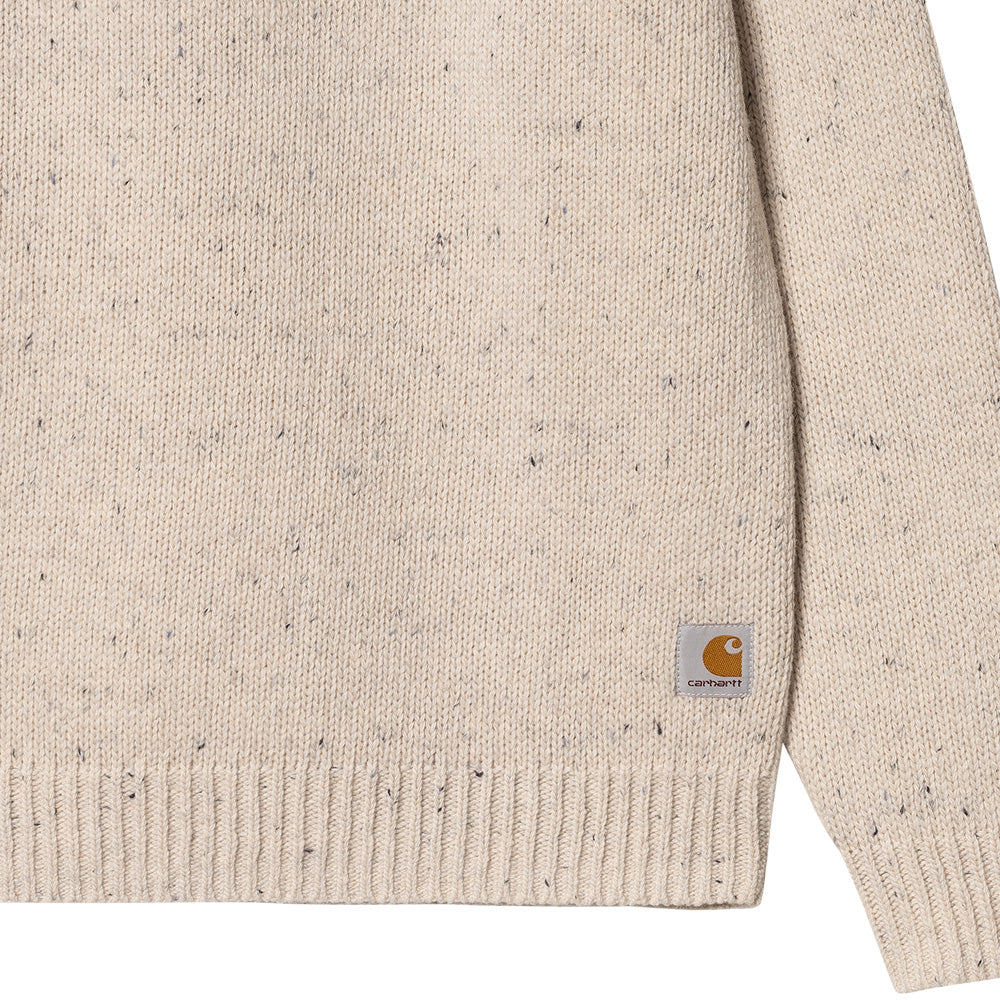 carhartt wip i010977 2fn xx anglistic sweater speckled moonbeam