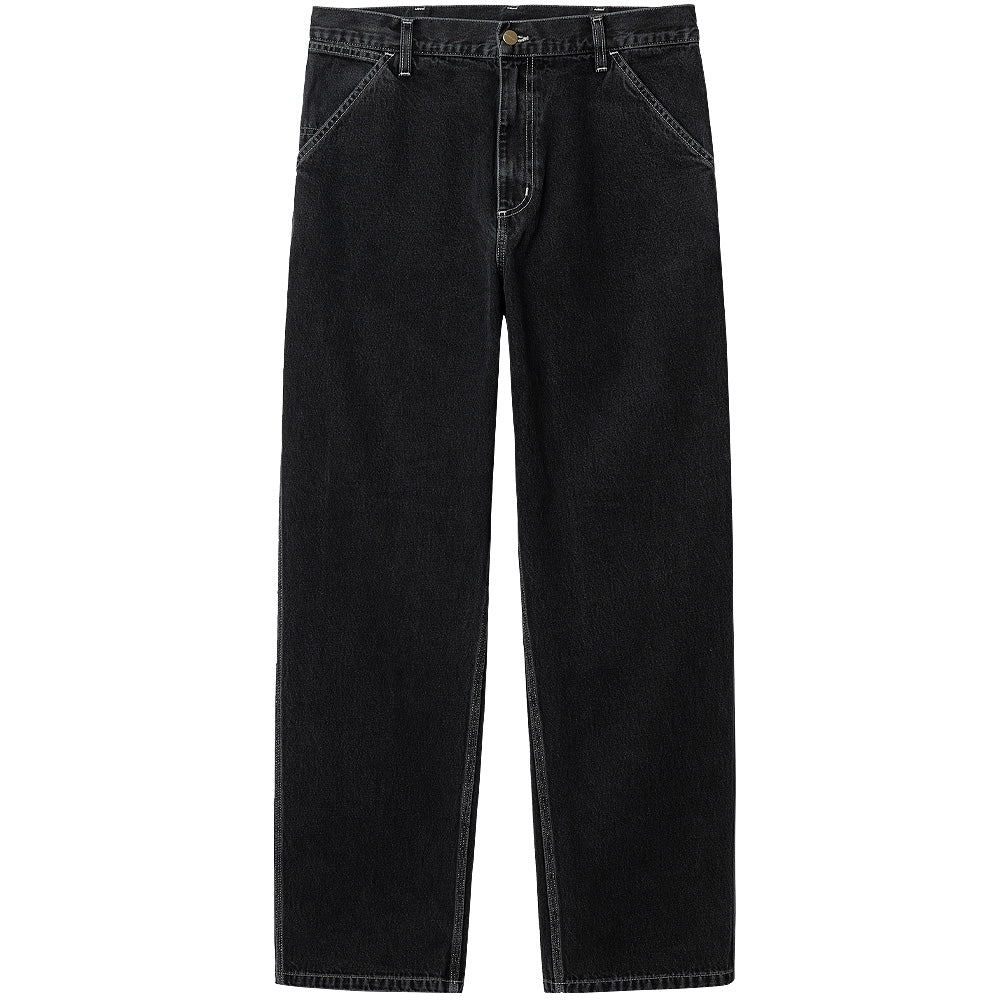 carhartt wip i022947 89 60 simple pant black heavy stone wash
