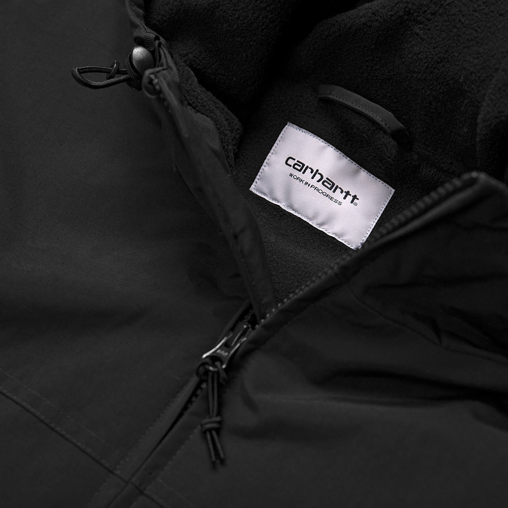 carhartt wip i028436d2 hooded sail jacket blackwhite