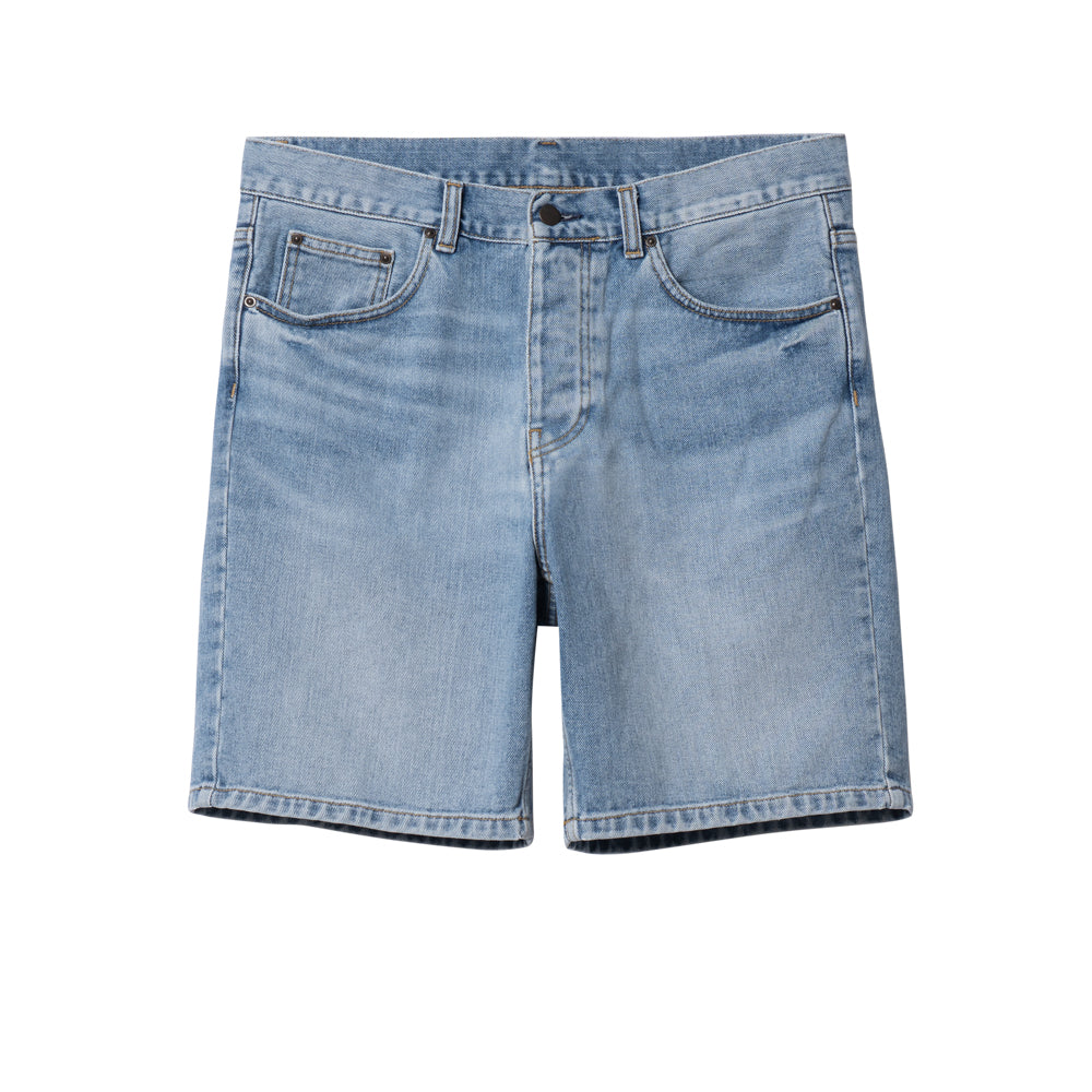 carhartt wip i029209 01 wi newel short blue light used wash