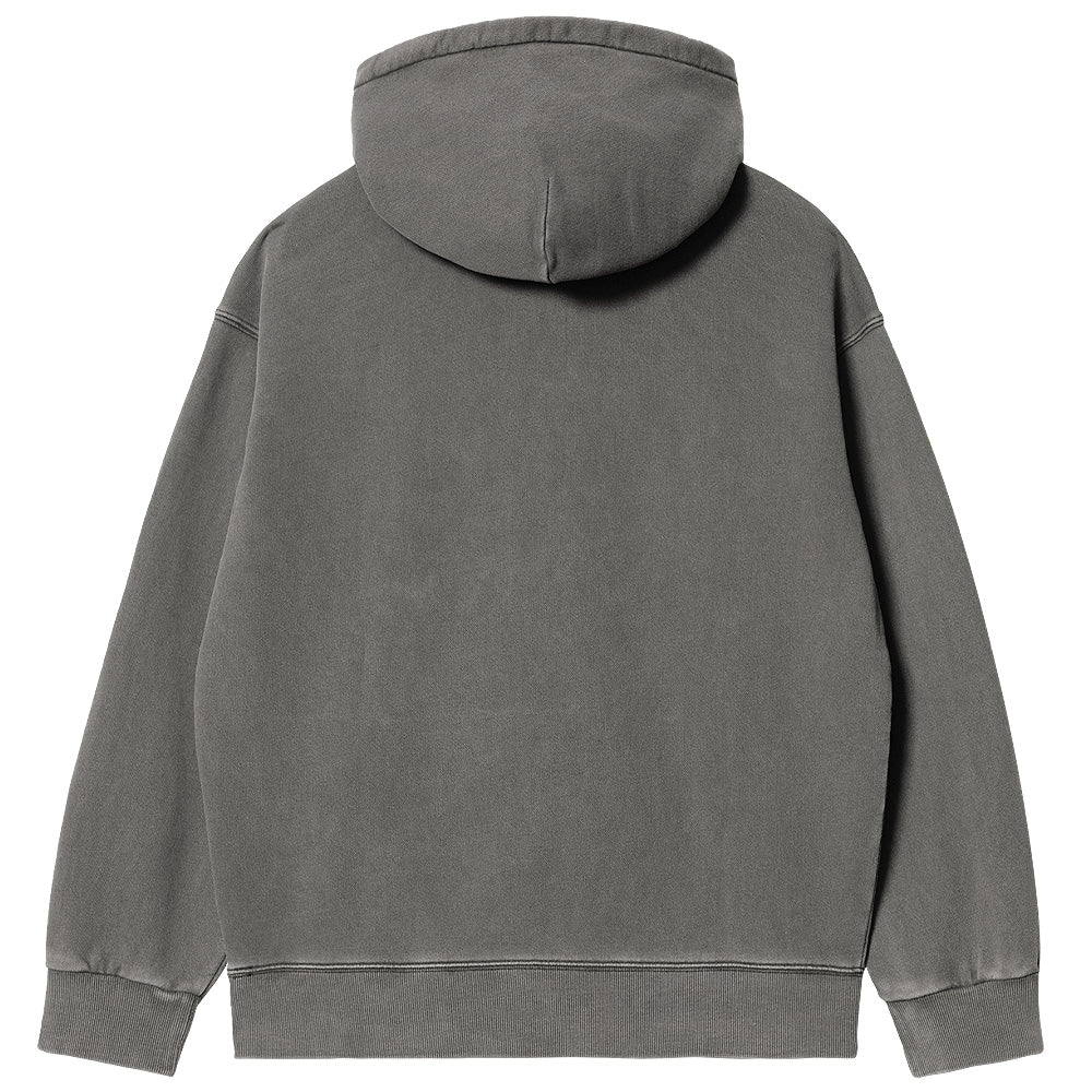 carhartt wip i029523 87 gd hooded vista sweat graphite garment dyed