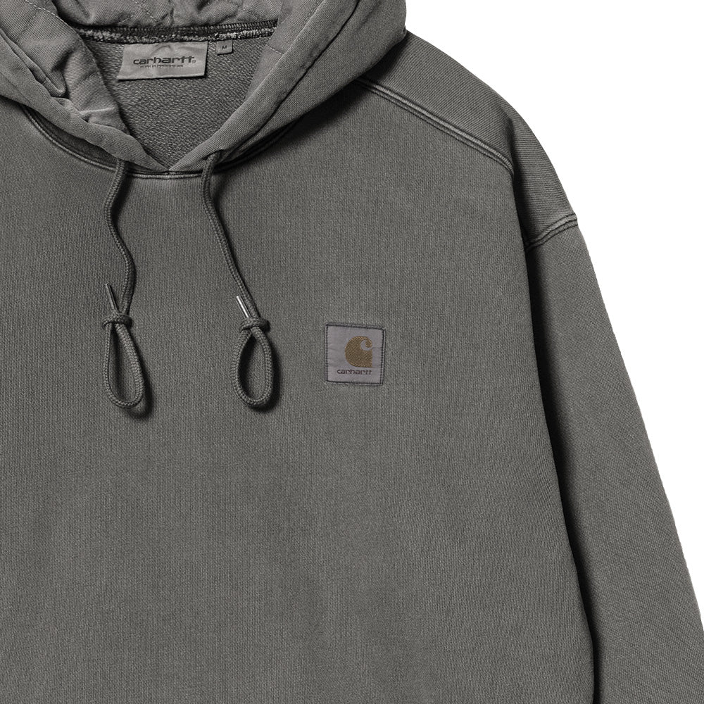 carhartt wip i029523 87 gd hooded vista sweat graphite garment dyed