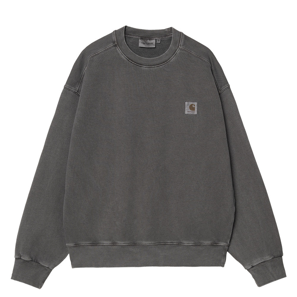 carhartt wip i029957.87.gd.03 nelson sweat graphite garment dyed