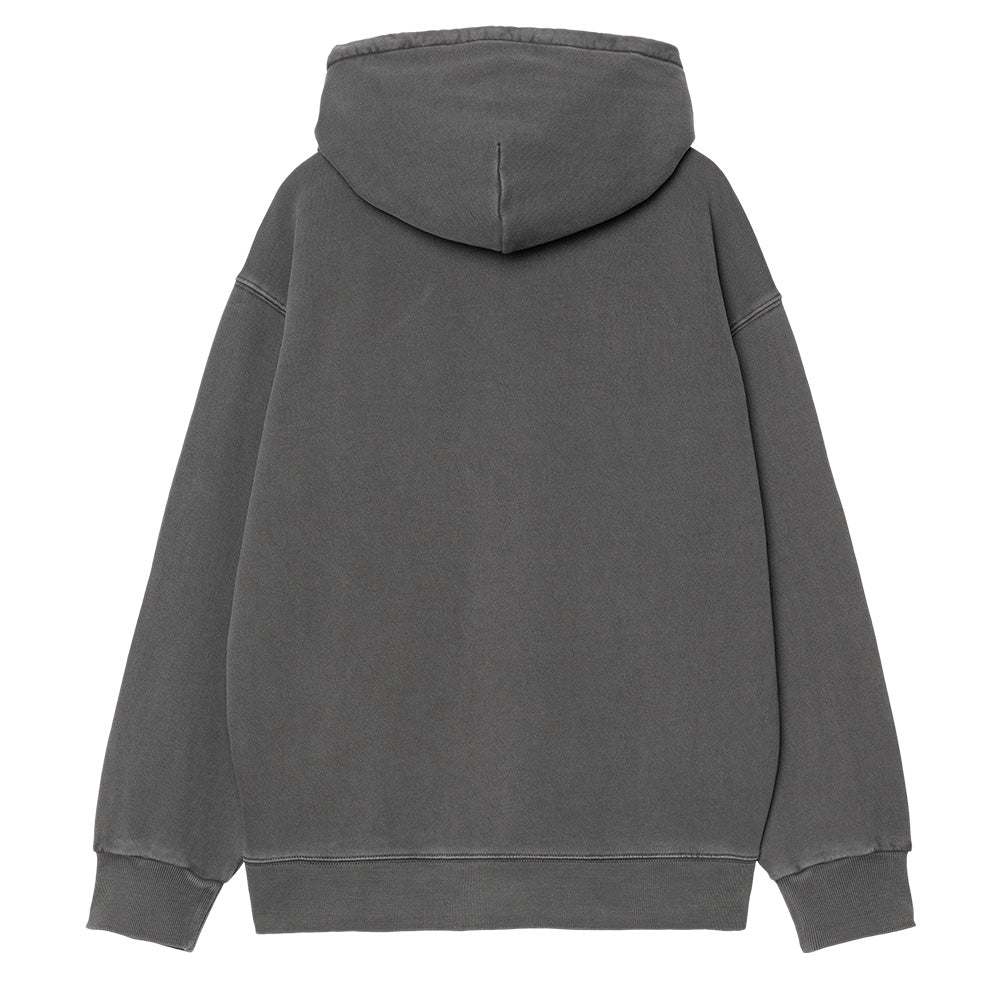 carhartt wip i029963 87 gd hooded nelson sweat graphite garment dyed