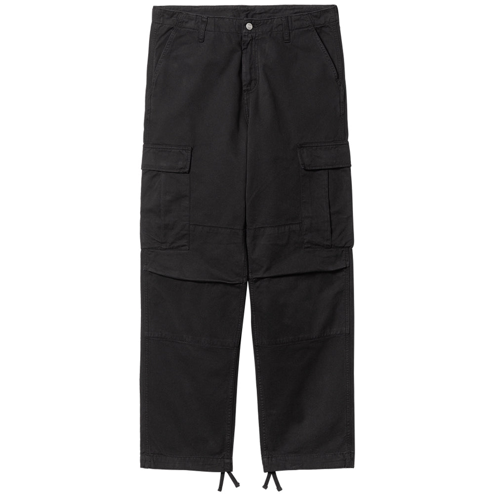 carhartt wip i030475 89 gd regular cargo pant black garment dyed
