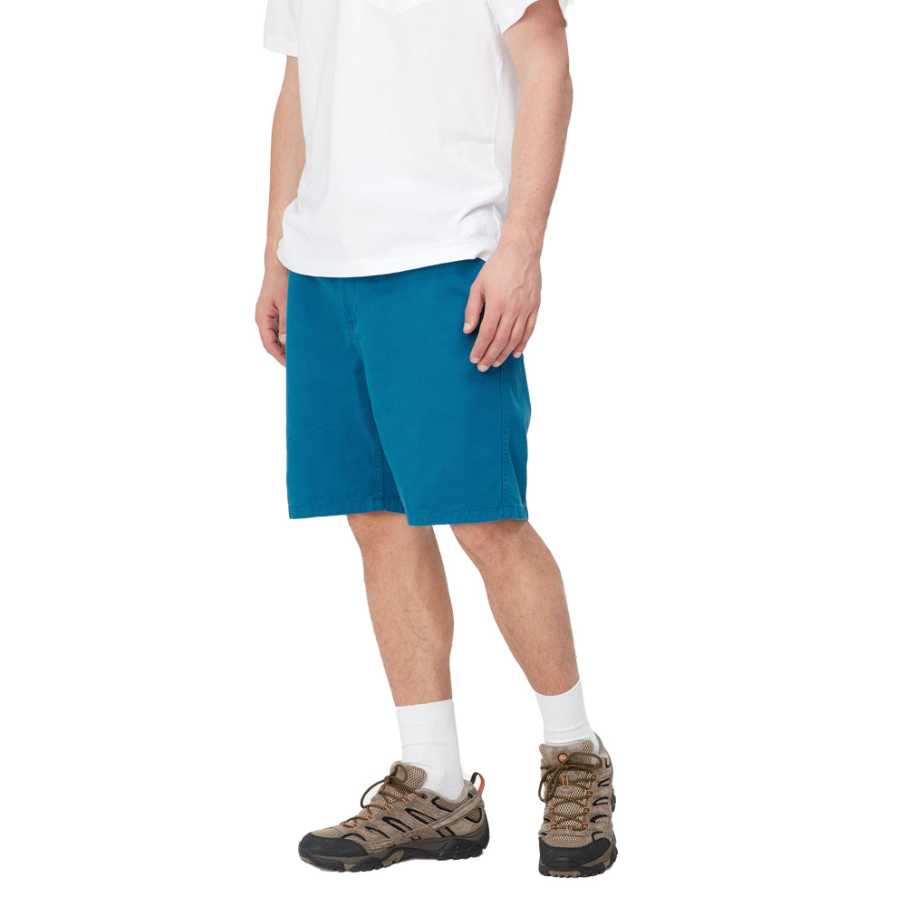 carhartt wip i030480 1d6 gd flint short amalfi garment dyed