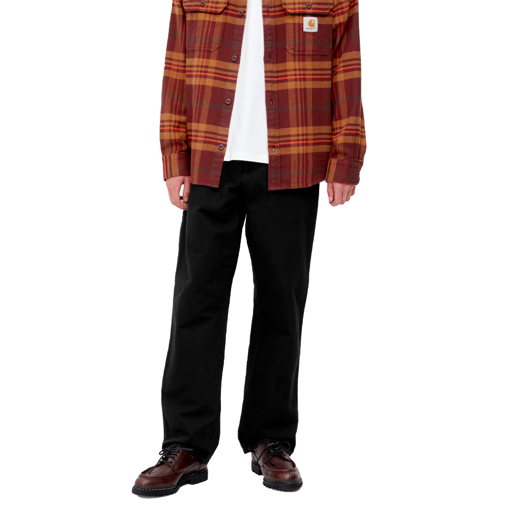 carhartt wip i031497 89 02 single knee pant black rinsed