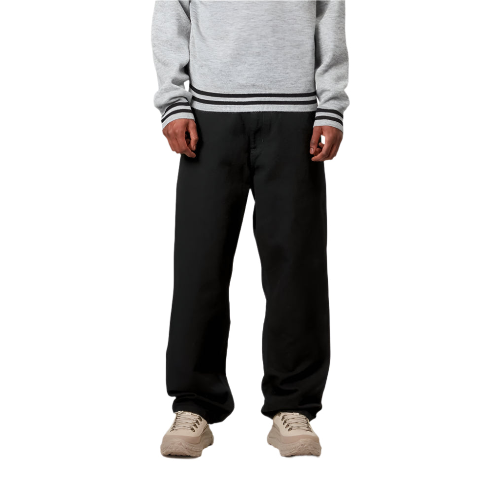 carhartt wip i031497 single knee pant black rinsed