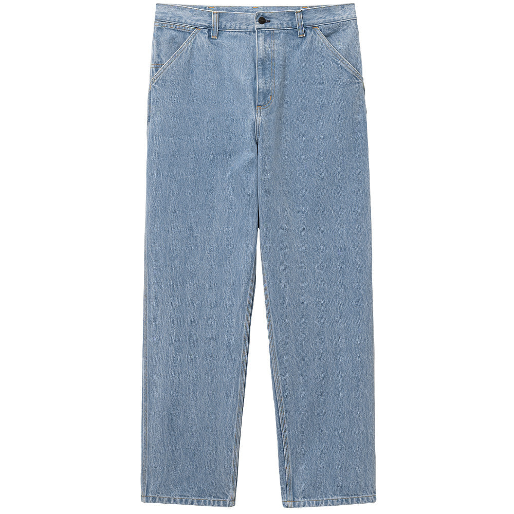 carhartt wip i032024 01 12 single knee pant blue stone bleached
