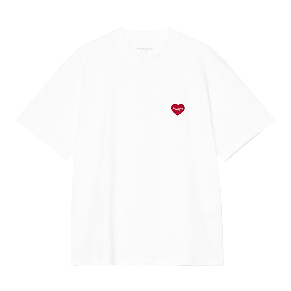 carhartt wip i032318 1wz xx w ss heart patch t shirt white