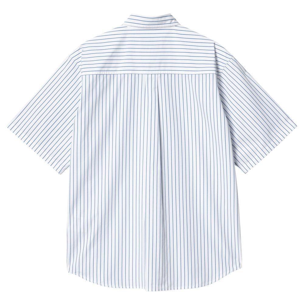 carhartt wip i033028 21z xx s s linus shirt linus stripe bleach white