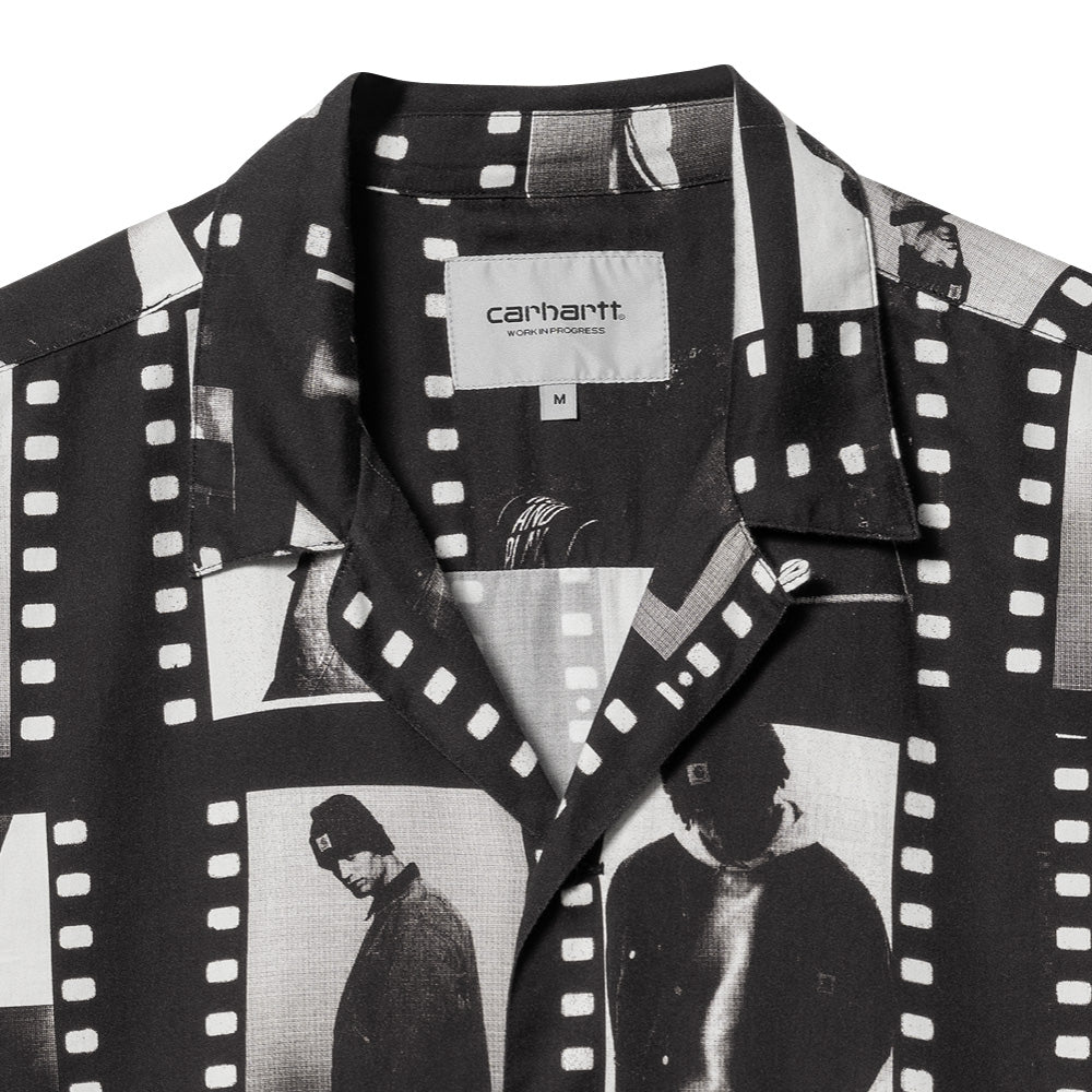 carhartt wip i033070 26w xx s s photo strip shirt photo strip aop black white