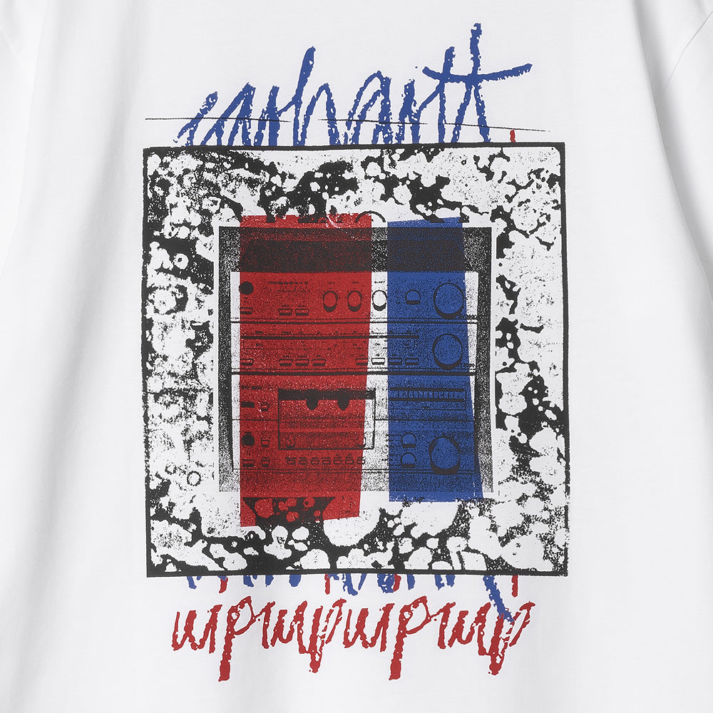 carhartt wip i033672 02 xx s s stereo t shirt white
