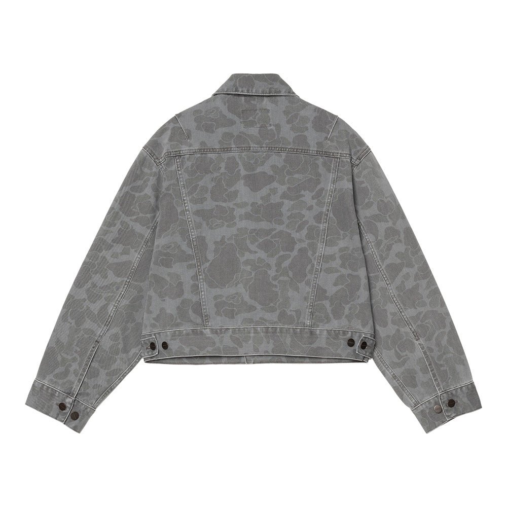 carhartt wip i033890 w duck orell jacket camo duck black heavy bleached