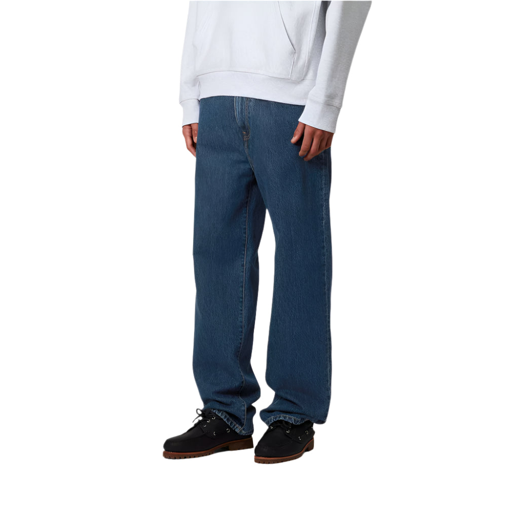 carhartt wip i034237 aaron pant blue stone washed