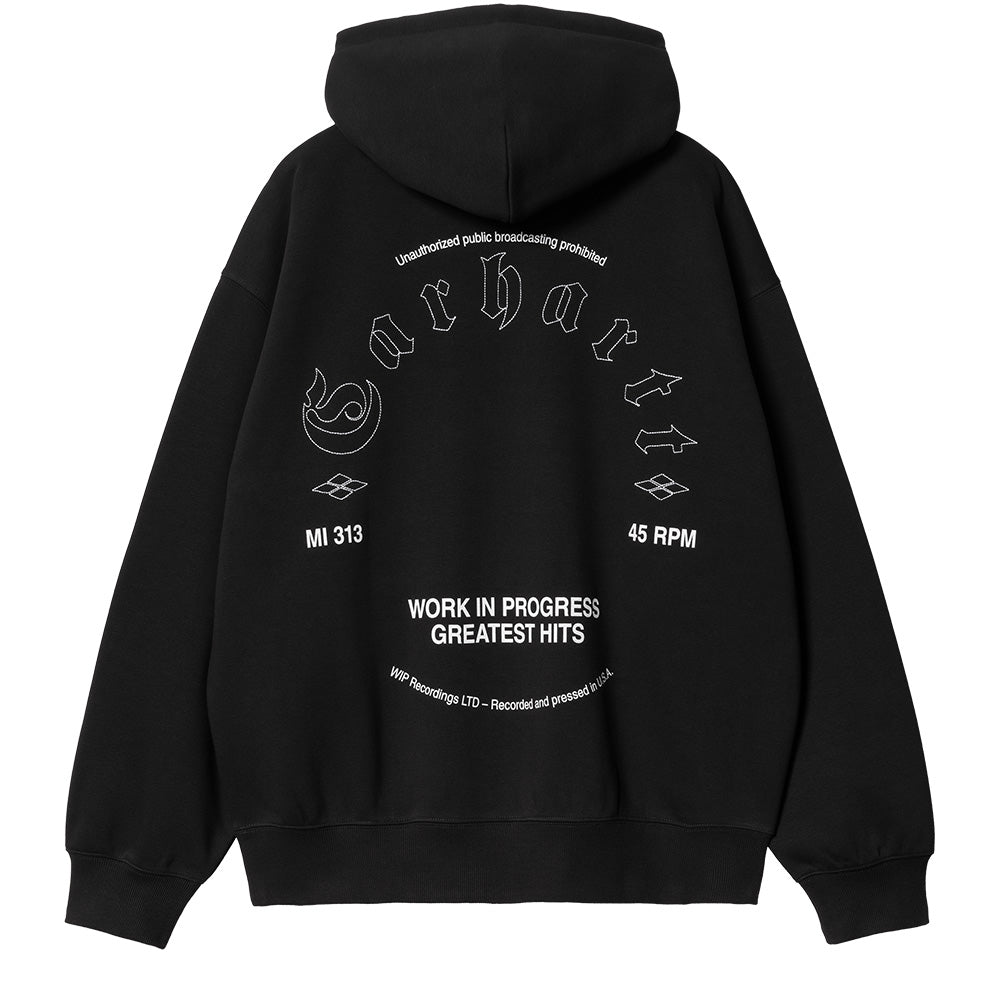 carhartt wip i034416d2 xx hooded greatest hits sweat blackwhite