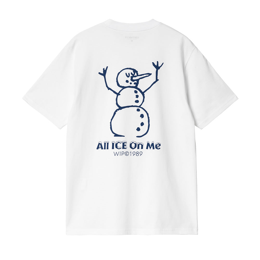 carhartt wip i0344362 ss ice t shirt white