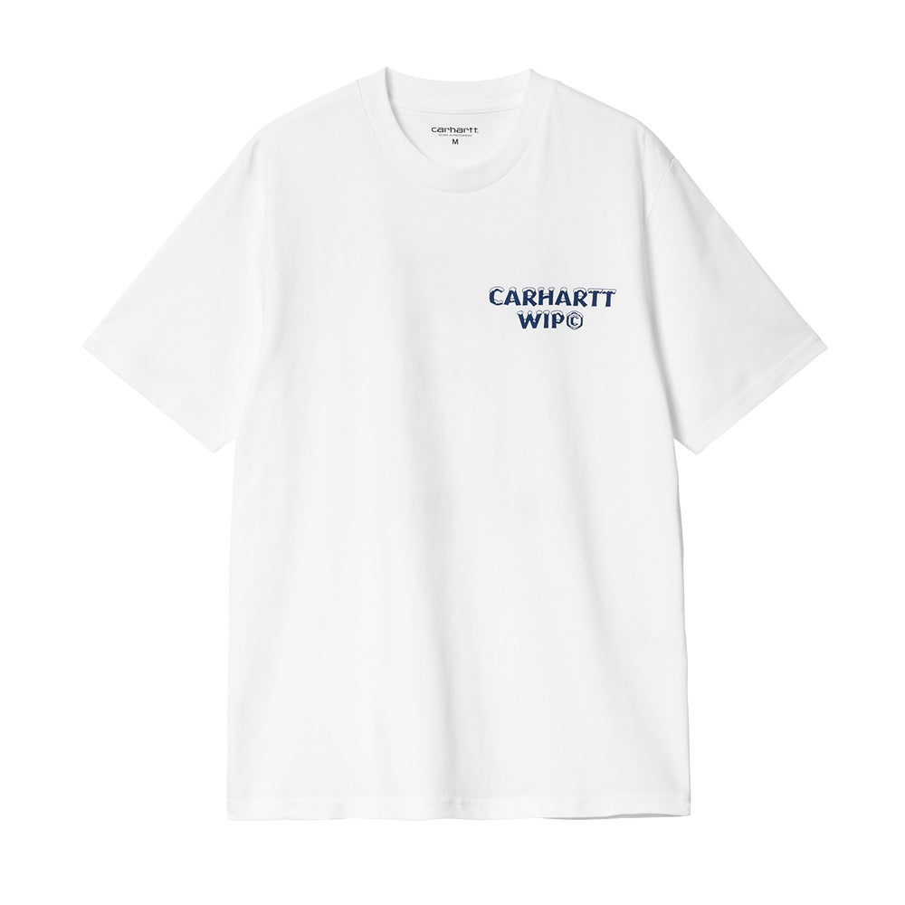 carhartt wip i0344362 ss ice t shirt white