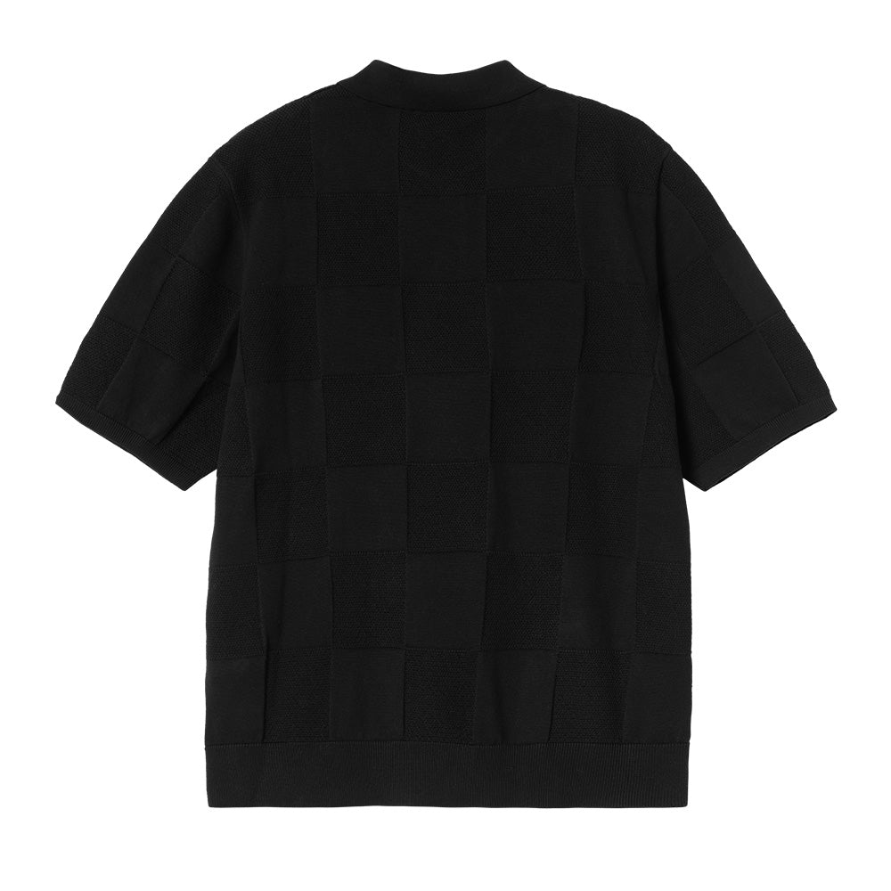 carhartt wip i034535 ss checker polo black