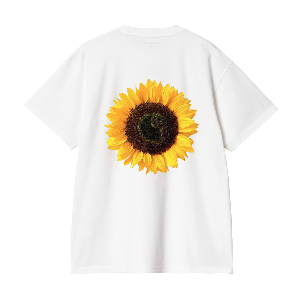 carhartt wip i034661 ss sunflower t shirt white