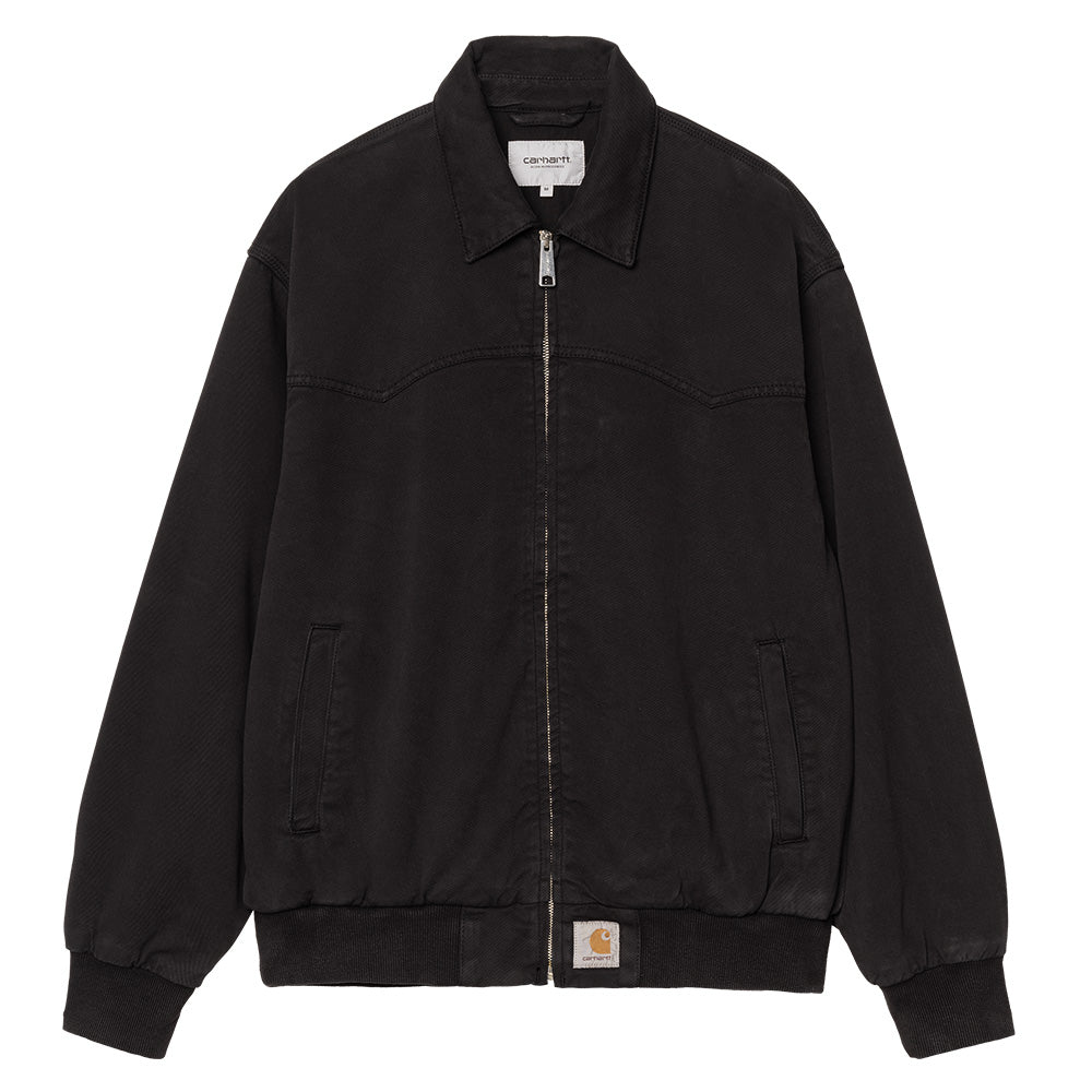 carhartt wip i034825 89 gd og santa fe jacket black garment dyed