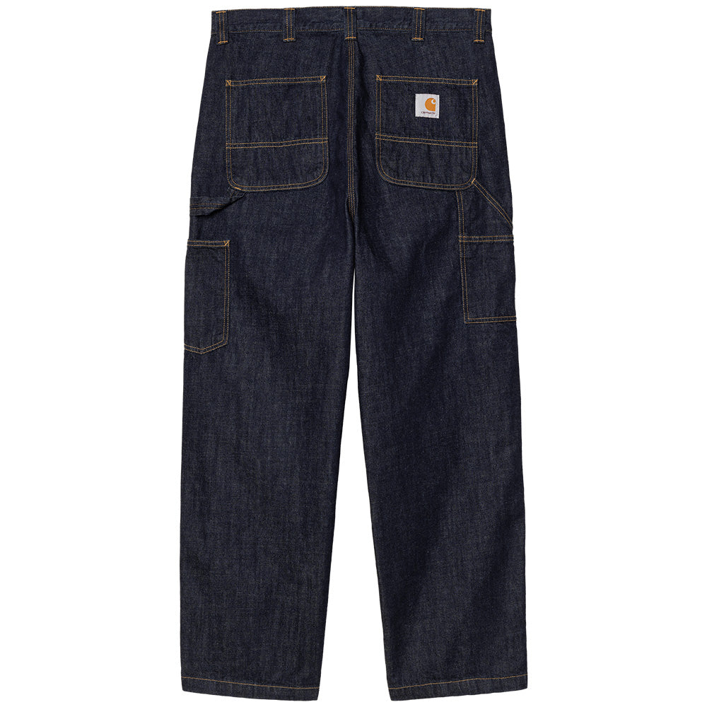 carhartt wip i034871 og single knee graphic pant pant blue rinsed