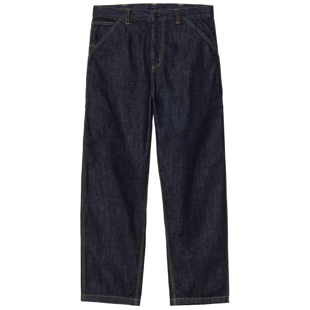 carhartt wip i034871 og single knee graphic pant pant blue rinsed
