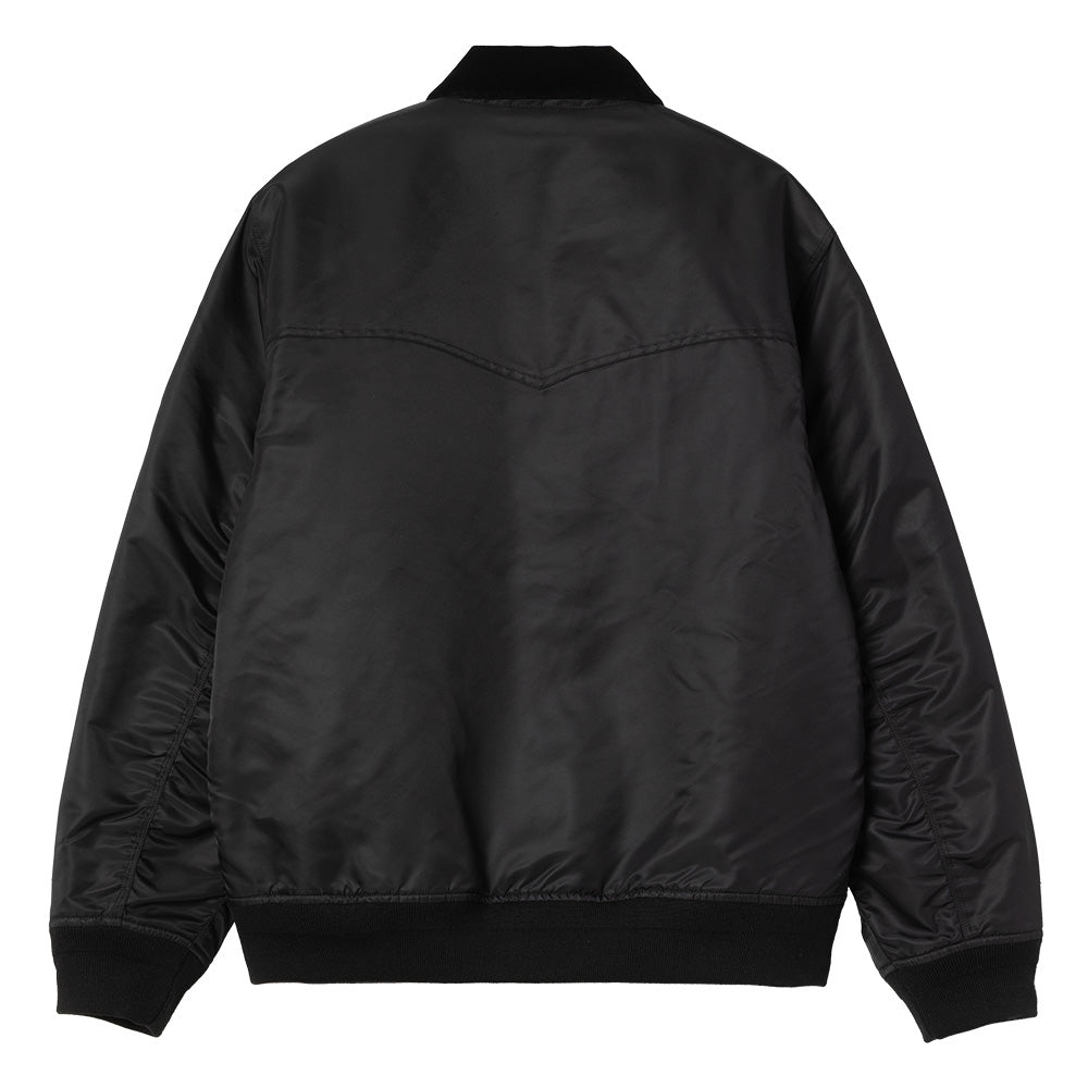 carhartt wip i035147 santa fe alumni jacket blackscarlet