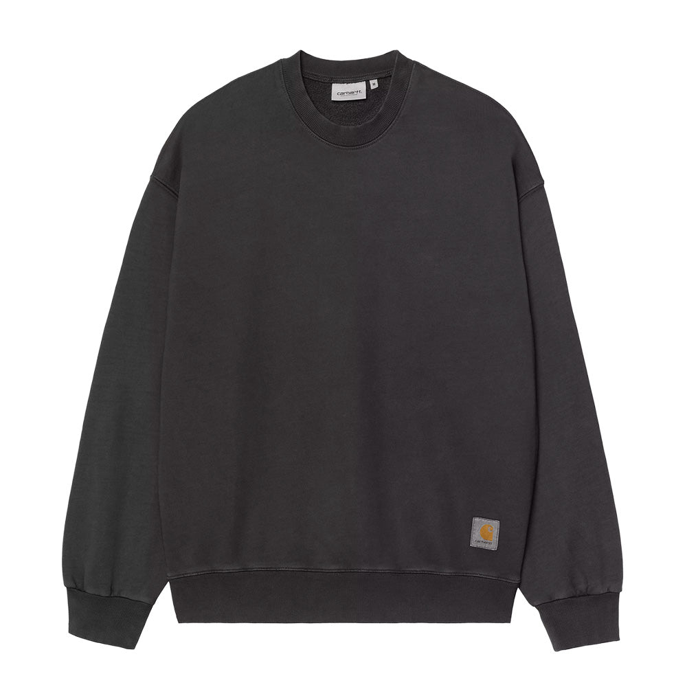 carhartt wip i035186 1xf 5f hudson sweatshirt blackchalk wash