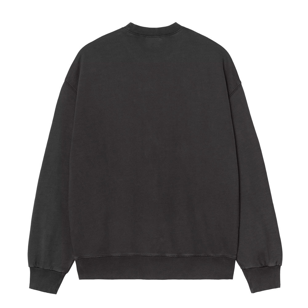 carhartt wip i035186 1xf 5f hudson sweatshirt blackchalk wash