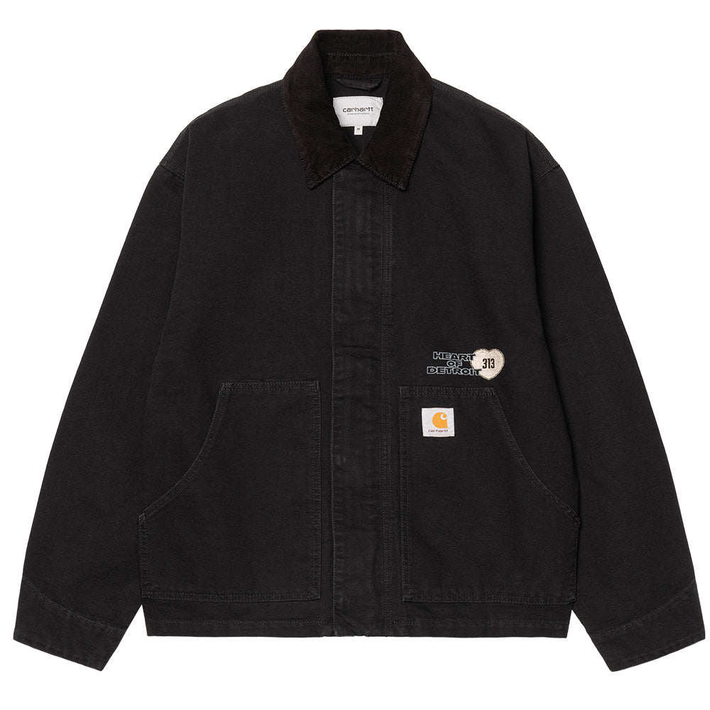 carhartt wip i035553 arcan graphic jacket blackblack, heavy stone wash