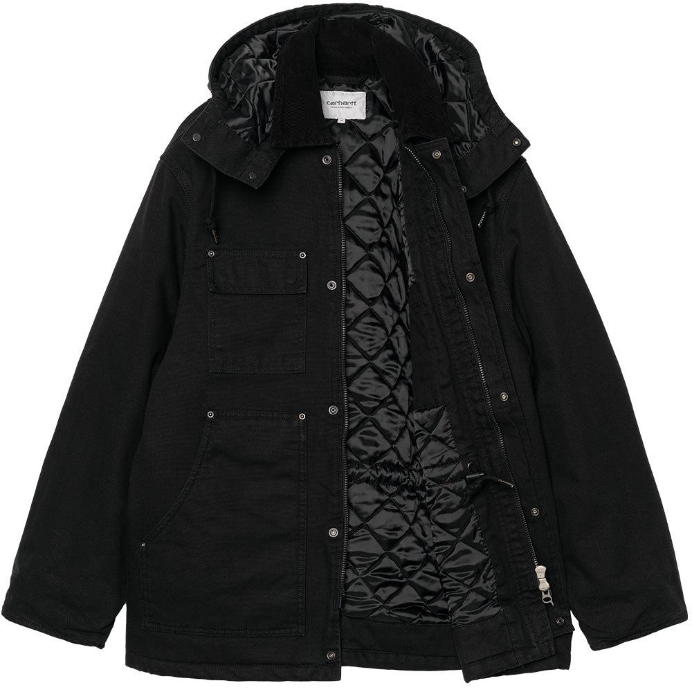 carhartt wip i035616.00e.06.03 ambel coat black stone washed