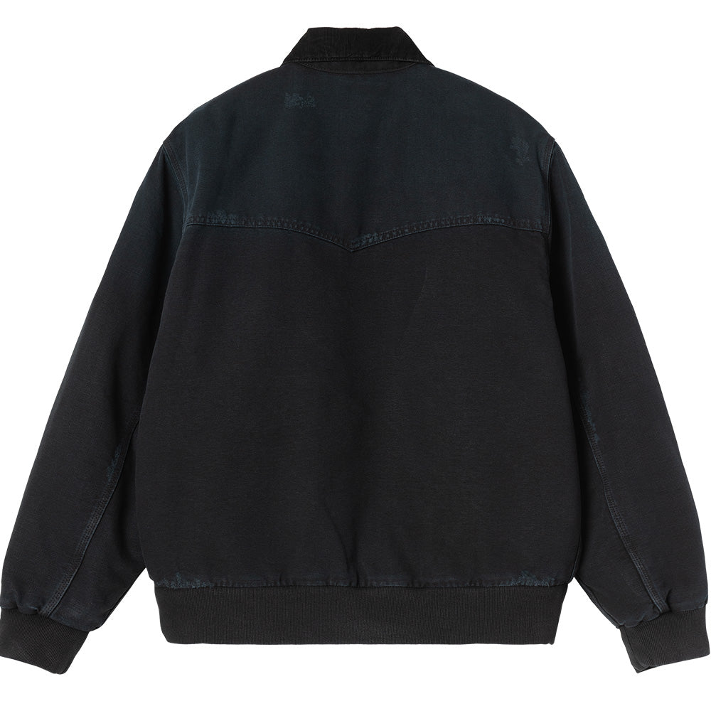 carhartt wip i036240 og santa fe jacket blackblack grind wash