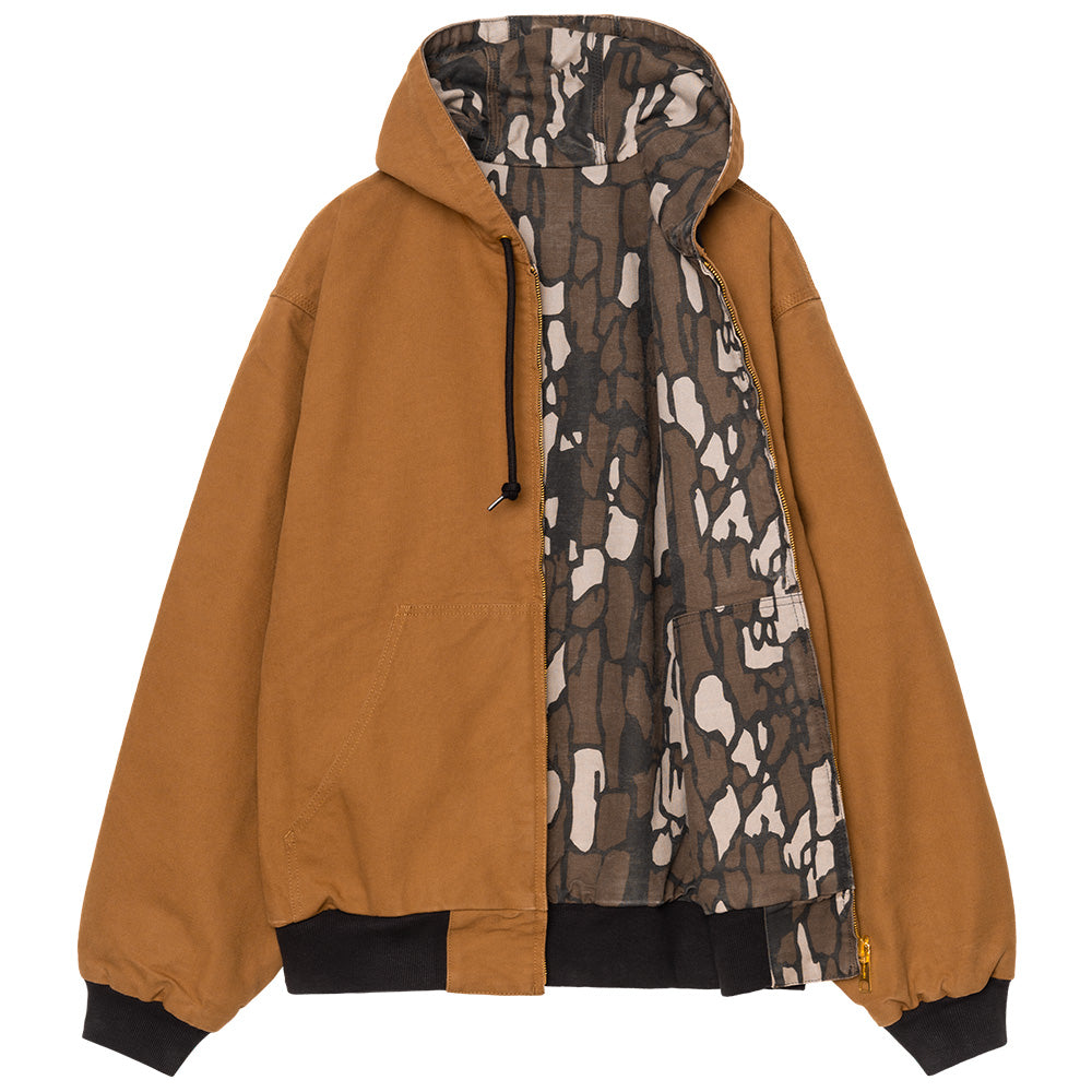 carhartt wip i036412 3gj 50 years anniversary og active jacket canvas hamilton brown camo trebark rinsed