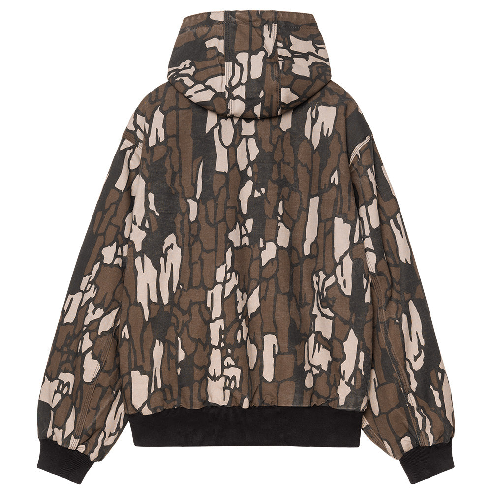 carhartt wip i036412 3gj 50 years anniversary og active jacket canvas hamilton brown camo trebark rinsed