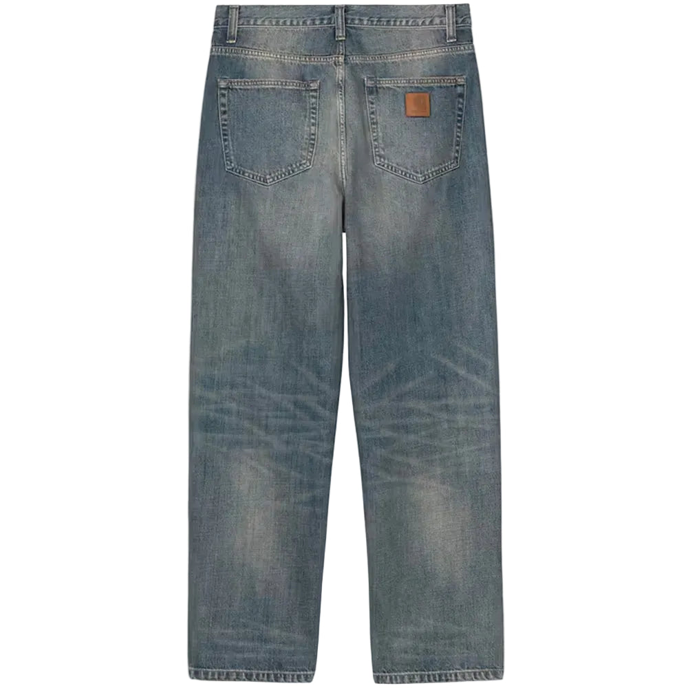 carhartt wip i036728 aaron pant blue worn used wash no length