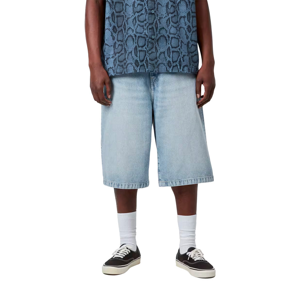 CARHARTT WIP CARHARTT WIP LANGDON SHORT // BLUE HEAVY WORN BLEACHED