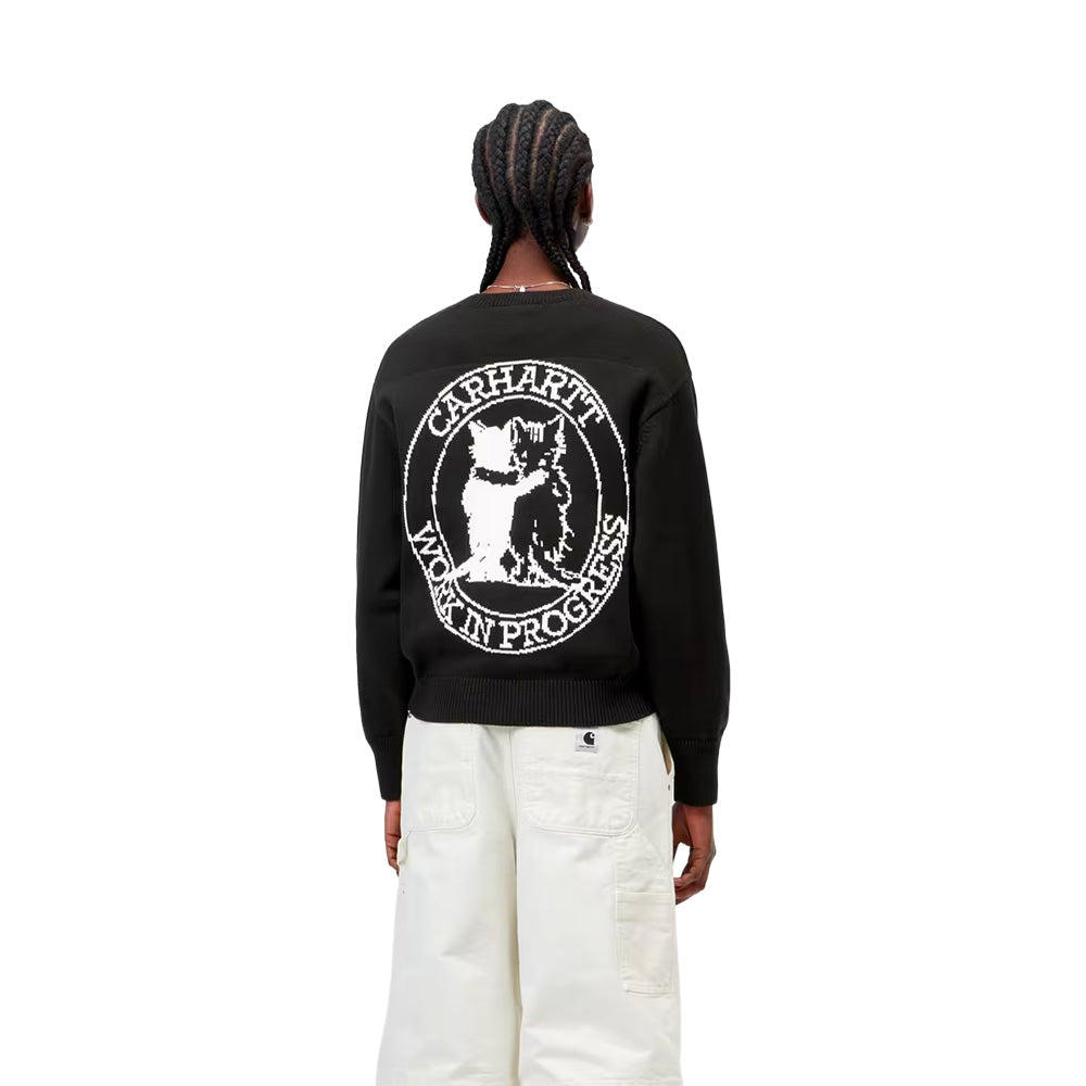 carhartt wip womens hugging cats sweater black