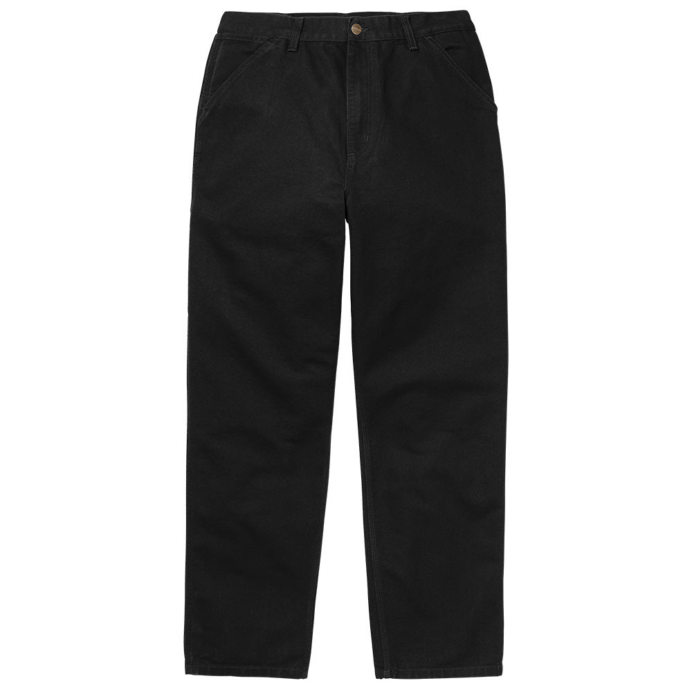 carhartt wip i031497 single knee pant black rinsed